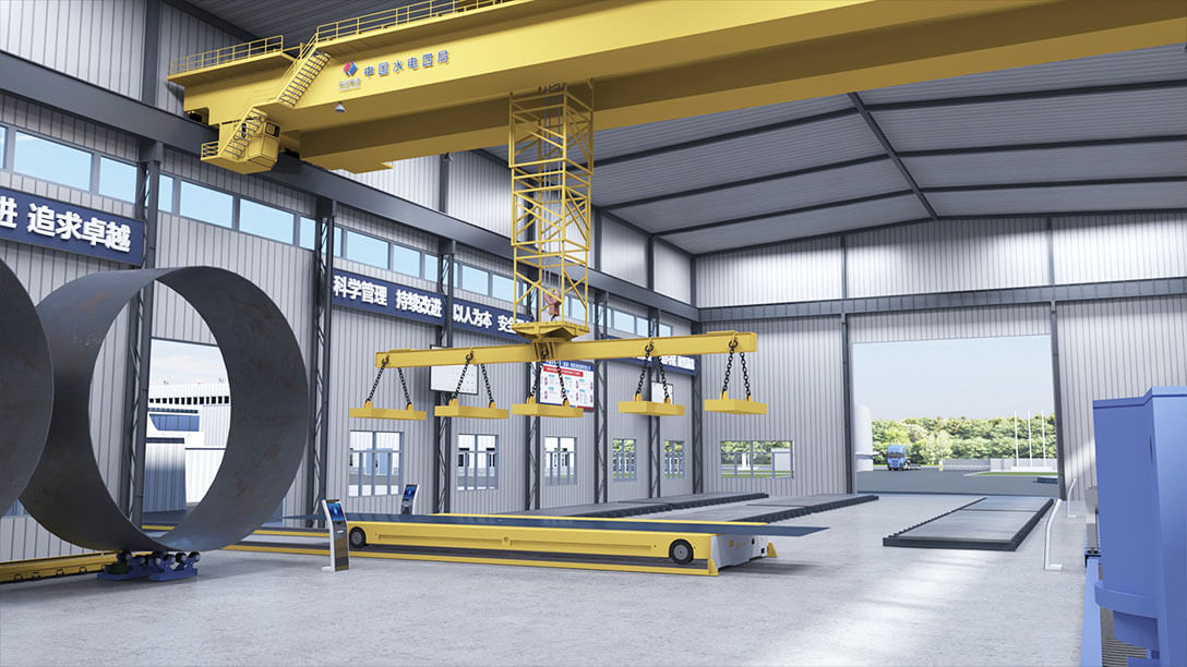 風電塔筒制作工藝流程三維動畫視頻案例